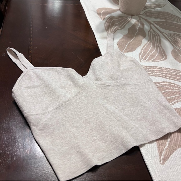 Wilfred Tops - Wilfred Sicily Bustier Knit Crop Tank Top